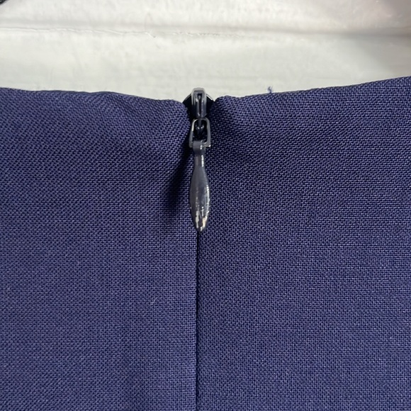 MM Lafleur Masha Wool Sheath Dress in Navy - Picture 10 of 11